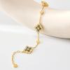 imageCicy Bell 18k Gold Plated Clover Bracelet for Women Lucky Four Leaf Shell Bracelets Trendy Birthday Jewelry GiftsNavy