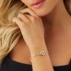 imageCicy Bell 18k Gold Plated Clover Bracelet for Women Lucky Four Leaf Shell Bracelets Trendy Birthday Jewelry GiftsRed