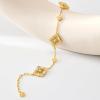 imageCicy Bell 18k Gold Plated Clover Bracelet for Women Lucky Four Leaf Shell Bracelets Trendy Birthday Jewelry GiftsWhite