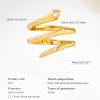 imageCicy Bell 18k Gold Plated Snake Rings for Women Garnet Red Marquise Cubic Zirconia Retro Animal Statement Rings Trendy JewelryYellow Gold