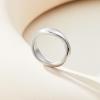 imageCicy Bell 18k Gold Plated Titanium Steel Stackable Ring Irregular Polished Plain Geometric Band RingsSilver
