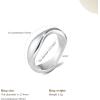 imageCicy Bell 18k Gold Plated Titanium Steel Stackable Ring Irregular Polished Plain Geometric Band RingsSilver