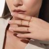 imageCicy Bell Birthstone Rings for Women 18k Gold Steel Dainty Lucky Stackable Birthday Gifts Rings03MarchBlue