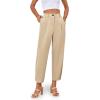 imageCicy Bell Casual Dress Pants High Waisted Button Work Office Pleated Trousers with PocketsKhaki