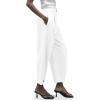 imageCicy Bell Casual Dress Pants High Waisted Button Work Office Pleated Trousers with PocketsWhite