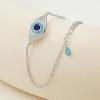 imageCicy Bell Evil Eye Bracelet 18k Gold Plated Turquoise Zirconia Link Bracelets Trendy Jewelry Gift for Women Adjustable 59quot with 19 ExtenderSilver