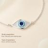 imageCicy Bell Evil Eye Bracelet 18k Gold Plated Turquoise Zirconia Link Bracelets Trendy Jewelry Gift for Women Adjustable 59quot with 19 ExtenderSilver