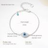 imageCicy Bell Evil Eye Bracelet 18k Gold Plated Turquoise Zirconia Link Bracelets Trendy Jewelry Gift for Women Adjustable 59quot with 19 ExtenderSilver