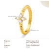 imageCicy Bell Four Leaf Clover Rings for Women Trendy 18k Gold Plated Cubic Zirconia Beaded Stacking Ring Good Luck Jewelry GiftsGold