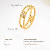 imageCicy Bell Four Leaf Clover Rings for Women Trendy 18k Gold Plated Cubic Zirconia Beaded Stacking Ring Good Luck Jewelry GiftsZ1Gold