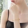 imageCicy Bell Mobius Bangle Bracelets for Women Trendy 18k Gold Plated Cubic Zirconia Minimalist Stackable Bracelets Jewelry GiftsGold