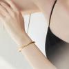 imageCicy Bell Mobius Bangle Bracelets for Women Trendy 18k Gold Plated Cubic Zirconia Minimalist Stackable Bracelets Jewelry GiftsZ1Gold
