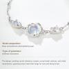 imageCicy Bell Platinum Plated Link Bracelet Synthetic Moonstone Adjustable Cable Chain Station Bracelets 59quot 19quot Extenderwhite gold1