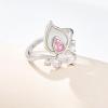 imageCicy Bell Platinum Plated Rings for Women Trendy Tulip Flower Cubic Zirconia Shell Statement Rings Birthday Valentines Day Jewelry GiftGold