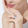 imageCicy Bell Platinum Plated Rings for Women Trendy Tulip Flower Cubic Zirconia Shell Statement Rings Birthday Valentines Day Jewelry GiftGold