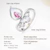 imageCicy Bell Platinum Plated Rings for Women Trendy Tulip Flower Cubic Zirconia Shell Statement Rings Birthday Valentines Day Jewelry GiftGold
