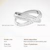 imageCicy Bell Platinum Plated X Rings for Women Trendy Cubic Zirconia Criss Cross Statement Ring Birthday Valentines Day Jewelry GiftsWhite Gold