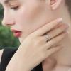 imageCicy Bell Platinum Plated X Rings for Women Trendy Cubic Zirconia Criss Cross Statement Ring Birthday Valentines Day Jewelry GiftsWhite Gold