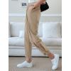 imageCicy Bell Women Casual High Waisted Button Pencil Pants Work Office Straight Leg Dress Pants Fold Pleated TrousersApricot
