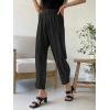 imageCicy Bell Women Casual High Waisted Button Pencil Pants Work Office Straight Leg Dress Pants Fold Pleated TrousersBlack
