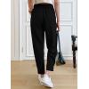 imageCicy Bell Women Casual High Waisted Button Pencil Pants Work Office Straight Leg Dress Pants Fold Pleated TrousersBlack