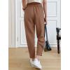 imageCicy Bell Women Casual High Waisted Button Pencil Pants Work Office Straight Leg Dress Pants Fold Pleated TrousersDark Khaki