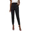 imageCicy Bell Women Casual High Waisted Pants Straight Leg Work Office Dress Pants Fold Pleated Trousers with PocketsBlack