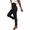 imageCicy Bell Women Casual High Waisted Pants Straight Leg Work Office Dress Pants Fold Pleated Trousers with PocketsBlack