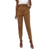imageCicy Bell Women Casual High Waisted Pants Straight Leg Work Office Dress Pants Fold Pleated Trousers with PocketsBrown