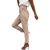 imageCicy Bell Women Casual High Waisted Pants Straight Leg Work Office Dress Pants Fold Pleated Trousers with PocketsKhaki