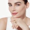 imageCicy Bell Womens 18k Gold Plated Oval Cubic Zirconia Delicate Yellow Olive Statement Band Open Rings for GiftsGold