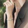 imageCicy Bell Womens 18k Gold Plated White Shell Cubic Zirconia Square Cross Adjustable Chain Link Bracelets 669quot with 2quot ExtenderStyle AWhite Gold
