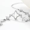 imageCicy Bell Womens 18k Gold Plated White Shell Cubic Zirconia Square Cross Adjustable Chain Link Bracelets 669quot with 2quot ExtenderStyle AWhite Gold