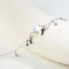 imageCicy Bell Womens 18k Gold Plated White Shell Cubic Zirconia Square Cross Adjustable Chain Link Bracelets 669quot with 2quot ExtenderStyle BWhite Gold