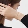 imageCicy Bell Womens 18k Gold Plated White Shell Cubic Zirconia Square Cross Adjustable Chain Link Bracelets 669quot with 2quot ExtenderStyle CYellow Gold
