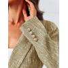 imageCicy Bell Womens 2 Piece Tweed Blazer Shorts Sets Long Sleeve Double Breasted Suit Jackets Business OutfitBrown