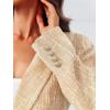 imageCicy Bell Womens 2 Piece Tweed Blazer Shorts Sets Long Sleeve Double Breasted Suit Jackets Business OutfitKhaki