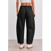 imageCicy Bell Womens Baggy Barrel Horseshoe Pants Casual Wide Leg Mid Rise Cropped Pants with PocketsBlack