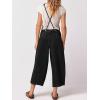 imageCicy Bell Womens Baggy Denim Overalls Loose Fit Bib Adjustable Strap Capri Wide Leg Jean JumpsuitsBlack
