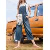 imageCicy Bell Womens Baggy Denim Overalls Loose Fit Bib Adjustable Strap Capri Wide Leg Jean JumpsuitsBlue