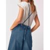 imageCicy Bell Womens Baggy Denim Overalls Loose Fit Bib Adjustable Strap Capri Wide Leg Jean JumpsuitsBlue