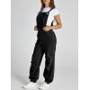 imageCicy Bell Womens Baggy Denim Overalls Loose Fit Lantern Jogger Leg Jean Jumpsuit with PocketsBlack