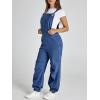 imageCicy Bell Womens Baggy Denim Overalls Loose Fit Lantern Jogger Leg Jean Jumpsuit with PocketsBlue