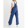 imageCicy Bell Womens Baggy Denim Overalls Loose Fit Lantern Jogger Leg Jean Jumpsuit with PocketsBlue