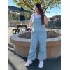 imageCicy Bell Womens Baggy Denim Overalls Loose Fit Lantern Jogger Leg Jean Jumpsuit with PocketsLight Blue