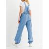 imageCicy Bell Womens Baggy Denim Overalls Loose Fit Lantern Jogger Leg Jean Jumpsuit with PocketsLight Blue