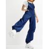 imageCicy Bell Womens Baggy Denim Overalls Loose Fit Lantern Jogger Leg Jean Jumpsuit with PocketsNavy