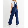 imageCicy Bell Womens Baggy Denim Overalls Loose Fit Lantern Jogger Leg Jean Jumpsuit with PocketsNavy