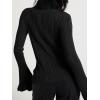 imageCicy Bell Womens Bell Long Sleeve Tops Going Out Knitted Fall Pullover Lightweight Sweater ShirtsBlack