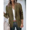 imageCicy Bell Womens Casual Blazers Open Front Long Sleeve Work Office Suit Jackets BlazerArmy Green
